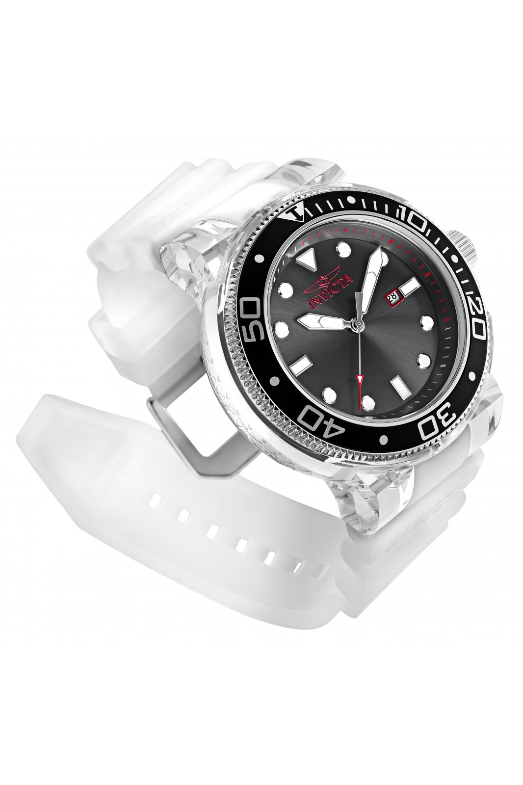 Orologio Invicta Aviator 33033 Uomo – Quarzo, Cassa 50 Mm In Acciaio, Cinturino Silicone Nero