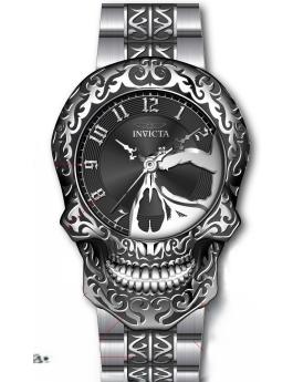 Invicta Artist 31907 Men's Watch - Quartz Movement - Stainless Steel with Black Dial - 50 mm