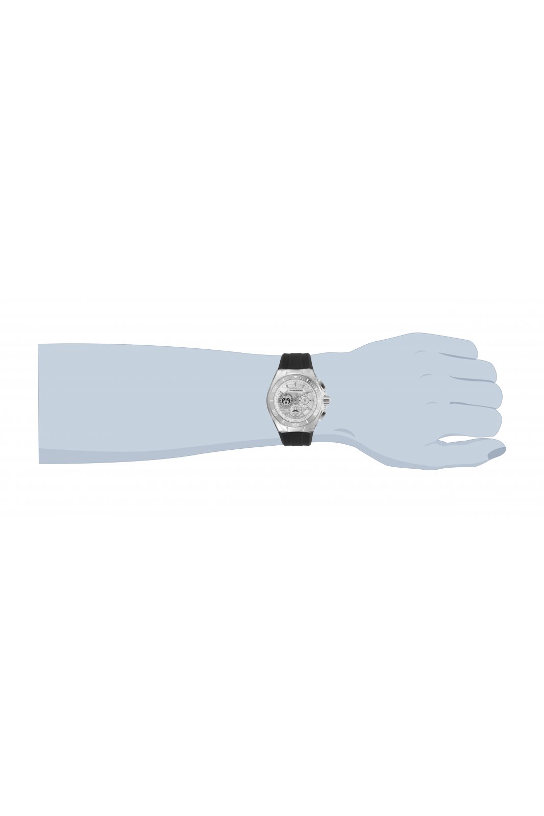 TechnoMarine Cruise TM-118122 Ανδρικό ρολόι - Μηχανισμός Quartz - Ανοξείδωτο ατσάλι με ασημί καντράν - 46 mm