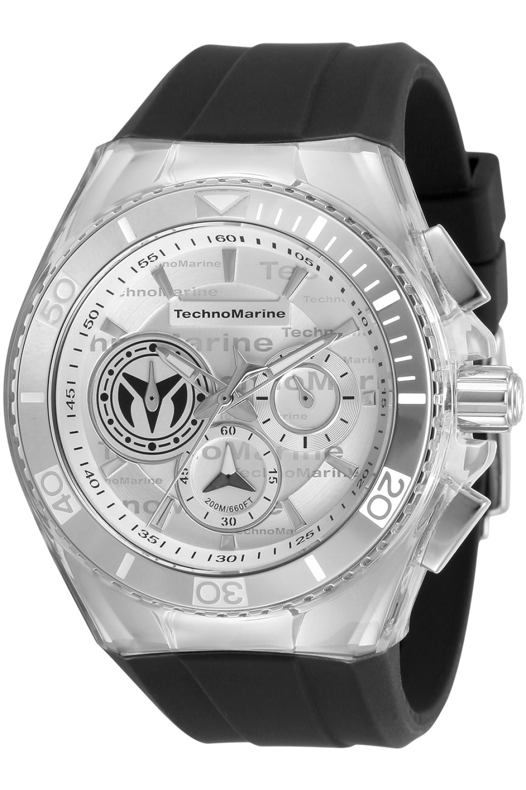 TechnoMarine Cruise TM-118122 Ανδρικό ρολόι - Μηχανισμός Quartz - Ανοξείδωτο ατσάλι με ασημί καντράν - 46 mm