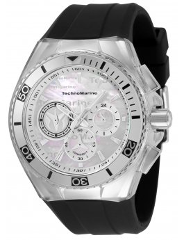 TechnoMarine Cruise TM-120021 Relógio Masculino - Movimento de Quartzo - Aço Inoxidável com Mostrador Prateado - 46 mm
