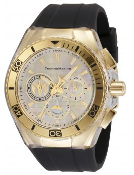 TechnoMarine Cruise TM-120026 Reloj para Hombre - Movimiento de Cuarzo - Acero Inoxidable con Esfera Dorada - 46 mm