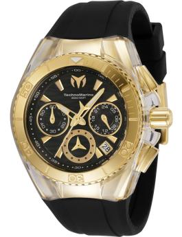 TechnoMarine Cruise TM-120036 Reloj para Mujer - Movimiento de Cuarzo - Acero Inoxidable con Esfera Negra - 40 mm