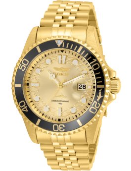 Invicta Pro Diver 30613 Reloj de Hombre - Movimiento de Cuarzo - Acero Inoxidable con Esfera Dorada - 43 mm