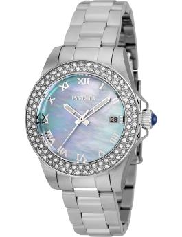 Invicta Angel 36071 Women's Watch - Quartz Movement - Stainless Steel with Pearl Dial - 34 mm