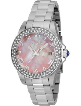 Invicta Angel 36070 Women's Watch - Quartz Movement - Stainless Steel with Pearl Dial - 34 mm