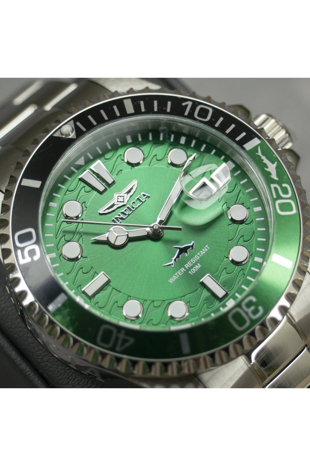 Invicta Pro Diver 30808 Reloj de Hombre - Movimiento de Cuarzo - Acero Inoxidable con Esfera Verde - 43 mm