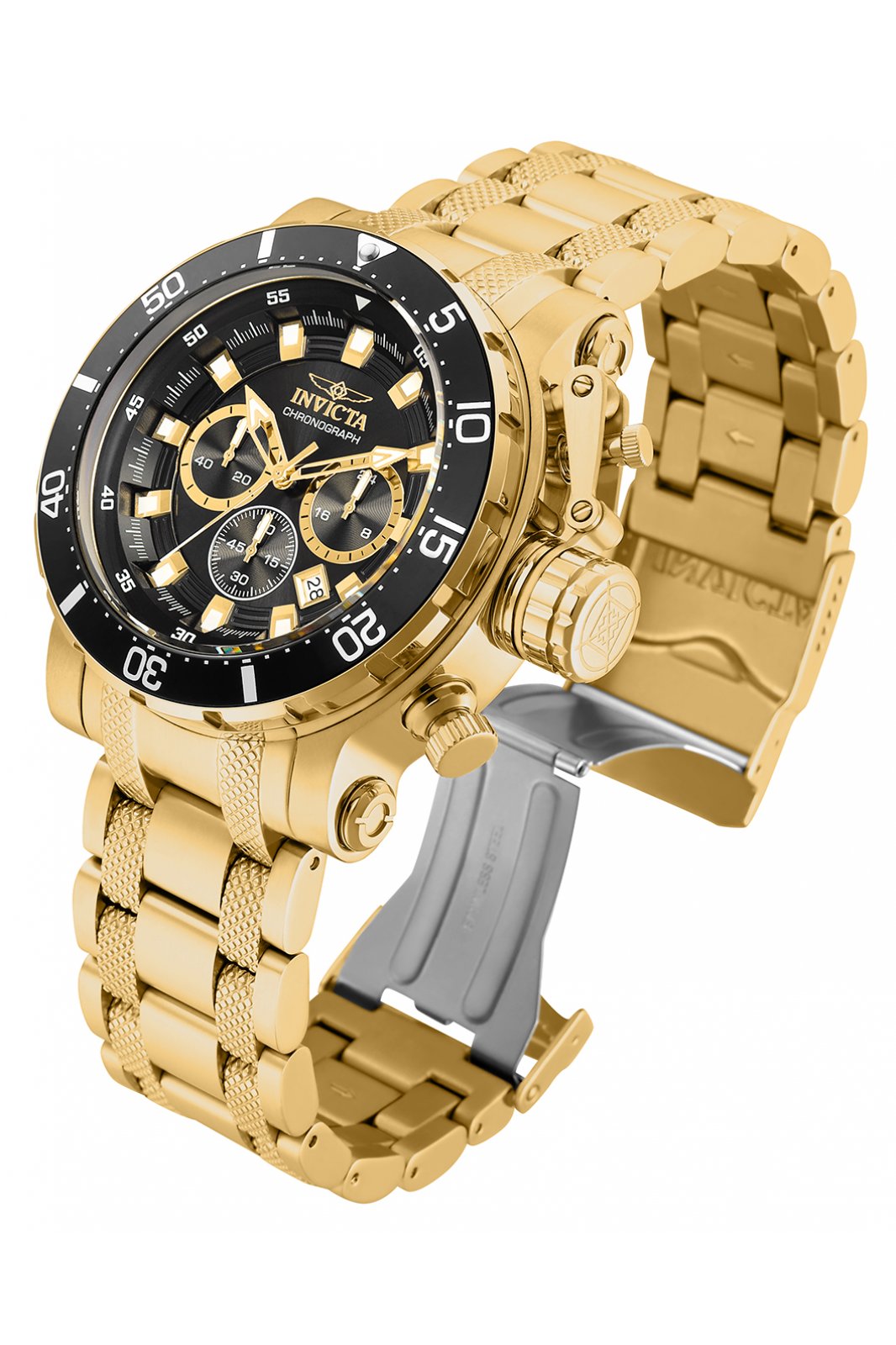Invicta Coalition Forces 32720 Men's Watch - Quartz Movement - Stainless Steel with Black Dial - 52 mm