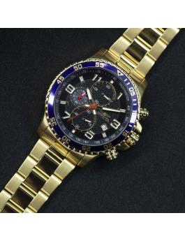 Invicta Specialty 14878 Zegarek męski - Mechanizm kwarcowy - Stal nierdzewna z czarną tarczą - 45 mm