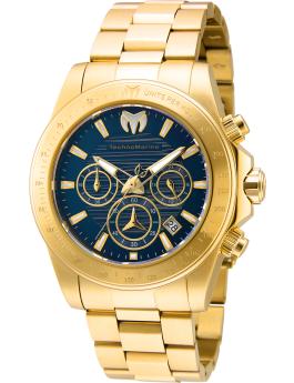 TechnoMarine Manta TM-219006 Relógio Masculino - Movimento de Quartzo - Aço Inoxidável com Mostrador Azul - 42 mm