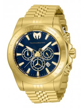 TechnoMarine Manta TM-220149 Men's Watch - Quartz Movement - Stainless Steel with Blue Dial - 47 mm