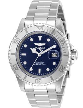 Invicta Pro Diver 34023 Herenhorloge - Quartz Uurwerk - Roestvrij Staal met Blauwe Wijzerplaat - 40 mm