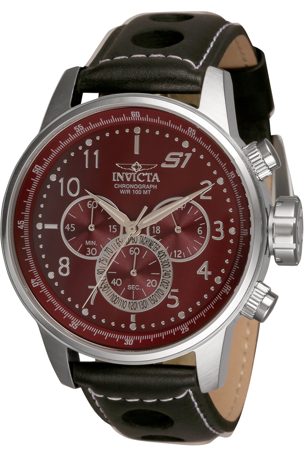 Invicta S1 Rally 30915 Montre pour Homme - Mouvement Quartz - Acier Inoxydable avec Cadran Rouge - 46 mm