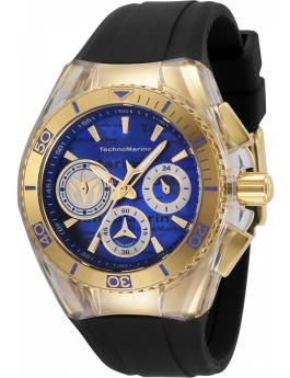 TechnoMarine Cruise TM-120031 Damenuhr - Quarzwerk - Edelstahl mit blauem Zifferblatt - 41 mm