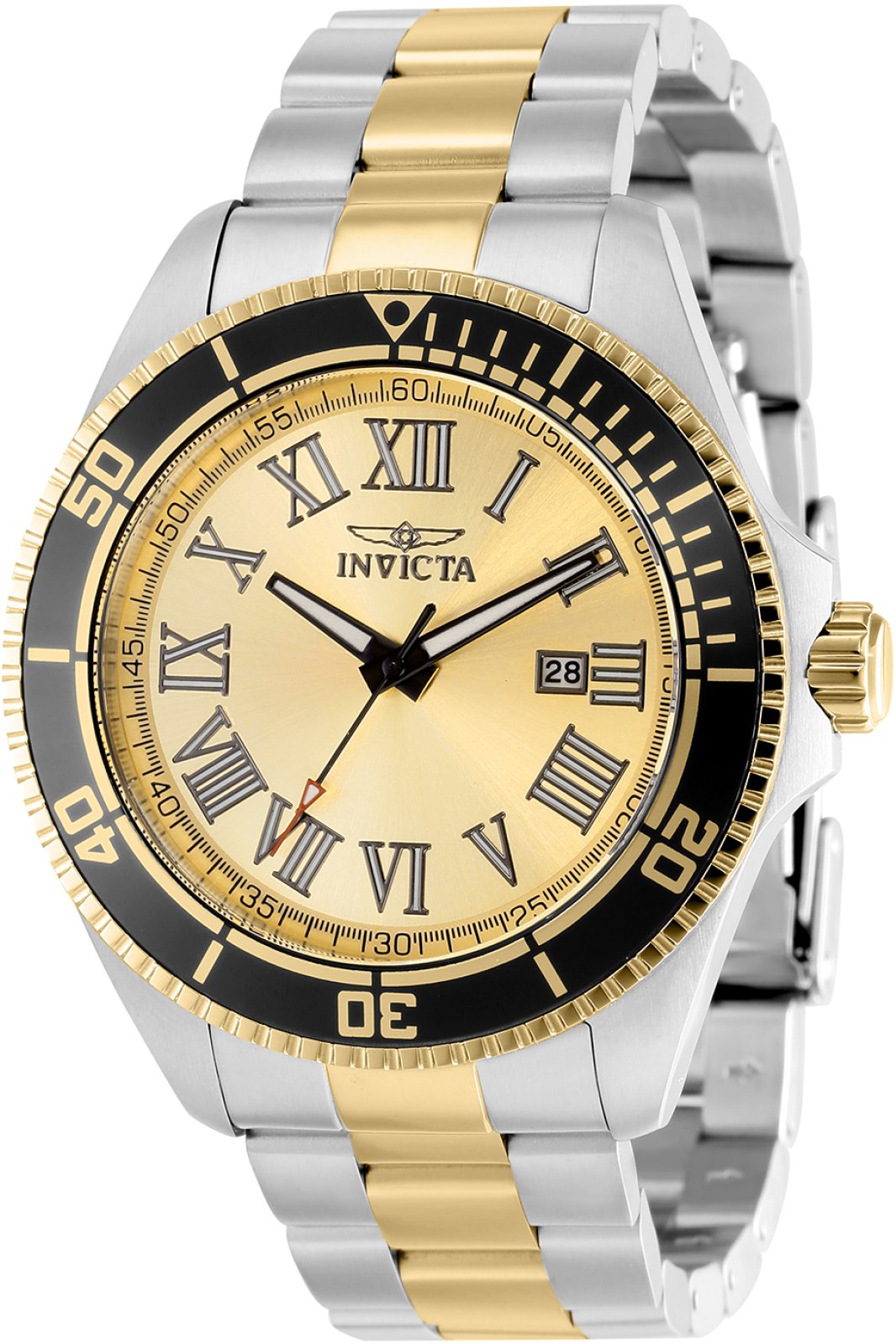 Invicta Pro Diver 15000 herreur - Quartz urværk - Rustfrit stål med guldfarvet skive - 45 mm