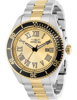 Invicta Pro Diver 15000 Herreklokke - Quartz-urverk - Rustfritt stål med gullfarget urskive - 45 mm