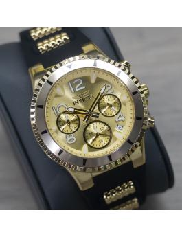 Invicta BLU 36909 Relógio Feminino - Movimento de Quartzo - Aço Inoxidável com Mostrador Dourado - 39 mm