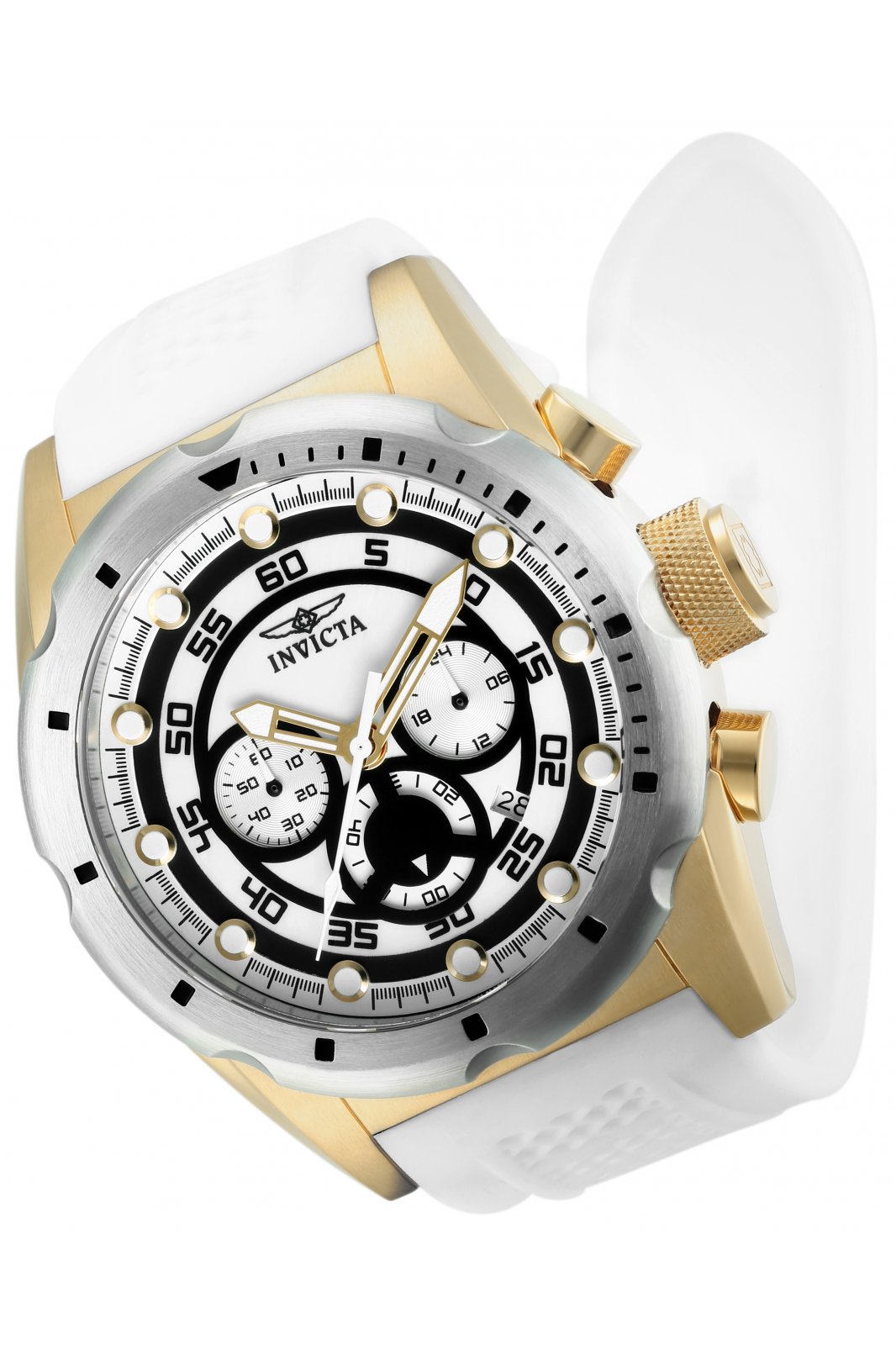 Invicta Speedway 20308 Men's Watch - Quartz Movement - Stainless Steel with White Dial - 50 mm