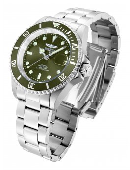 Invicta Pro Diver 35690 Orologio da Uomo - Movimento Automatico - Acciaio Inossidabile con Quadrante Verde - 40 mm