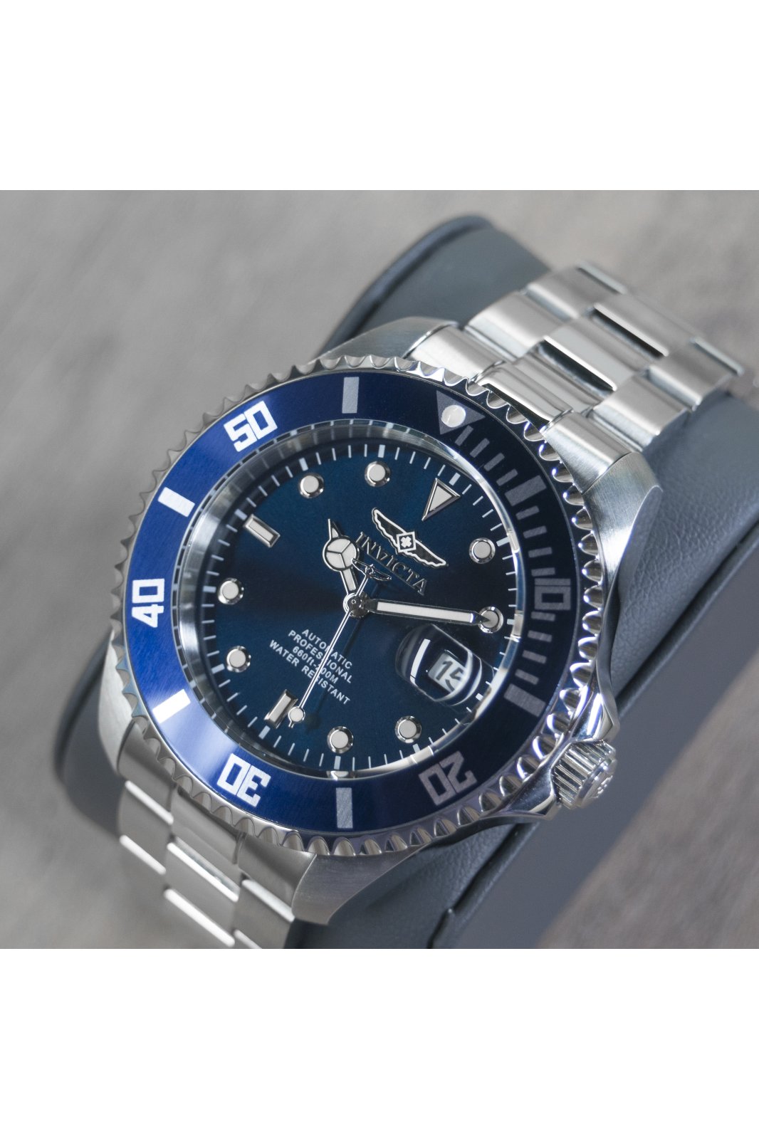 Invicta Pro Diver 35721 Moška ura - Avtomatski mehanizem - Nerjaveče jeklo z modrim številčnico - 47 mm