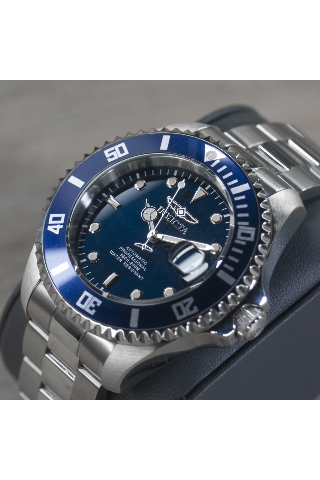 Invicta Pro Diver 35721 Moška ura - Avtomatski mehanizem - Nerjaveče jeklo z modrim številčnico - 47 mm