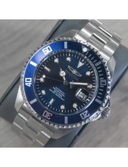 Invicta Pro Diver 35721 Moška ura - Avtomatski mehanizem - Nerjaveče jeklo z modrim številčnico - 47 mm
