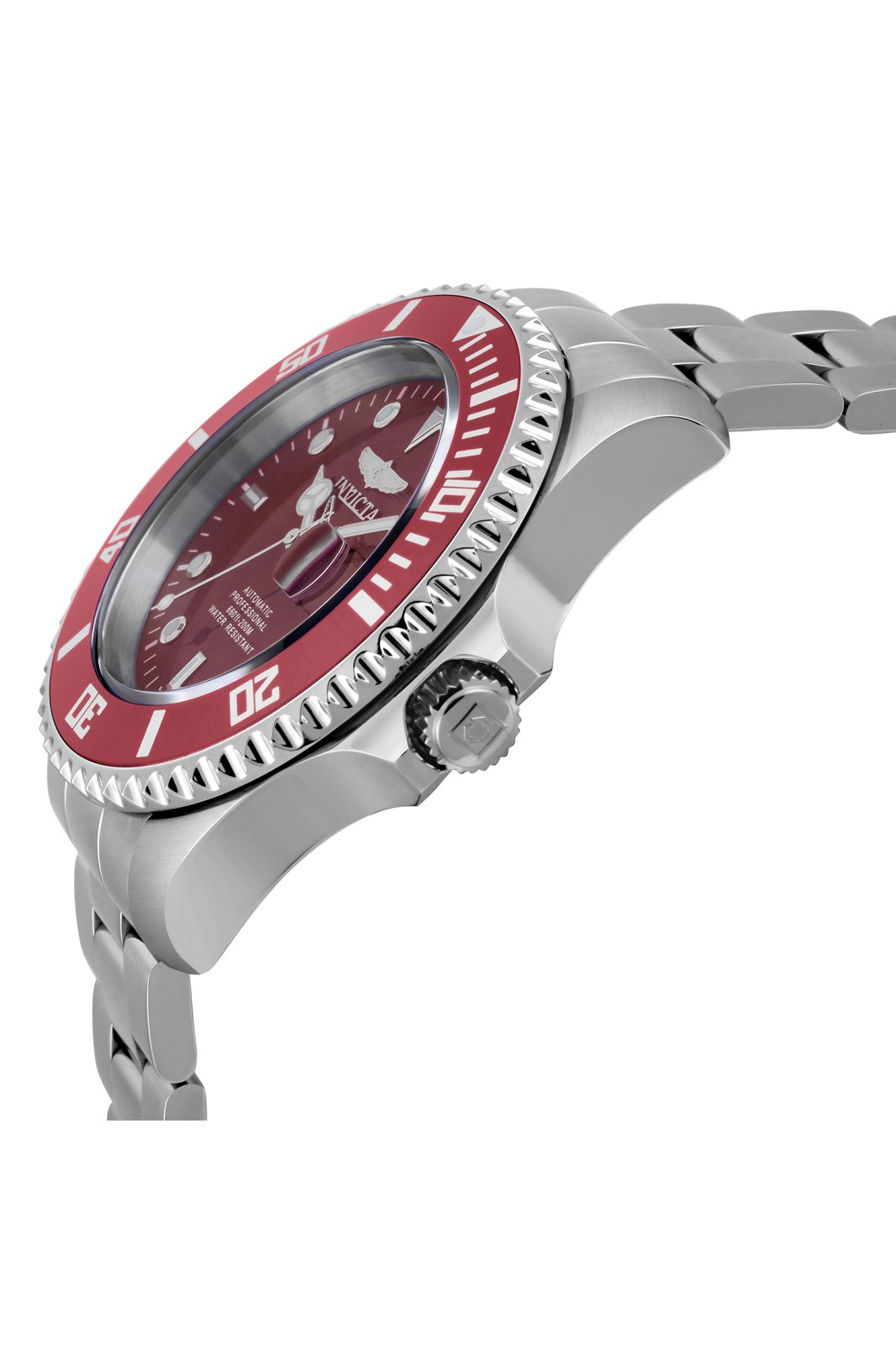 Invicta Pro Diver 35722 Moška ura - Samodejni mehanizem - Nerjaveče jeklo z rdečim številčnico - 47 mm