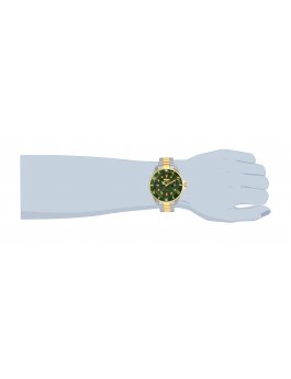 Invicta Pro Diver 35727 Zegarek męski - Mechanizm automatyczny - Stal nierdzewna z zieloną tarczą - 47 mm