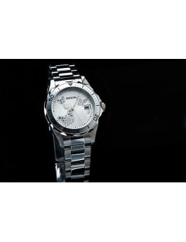 Invicta Angel 12503 Reloj de Mujer - Movimiento de Cuarzo - Acero Inoxidable con Esfera Plateada - 38 mm