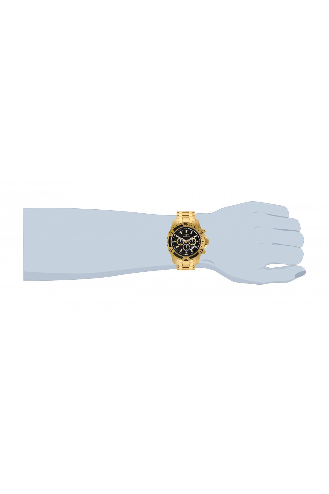 Invicta Pro Diver - SCUBA 24855 Herrenuhr - Quarzwerk - Edelstahl mit schwarzem Zifferblatt - 51 mm