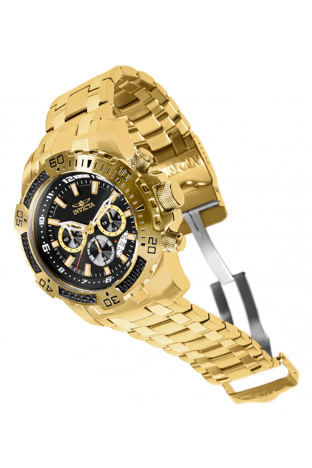 Invicta Pro Diver - SCUBA 24855 Herrenuhr - Quarzwerk - Edelstahl mit schwarzem Zifferblatt - 51 mm