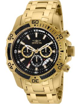 Invicta Pro Diver - SCUBA 24855 Reloj para Hombre - Movimiento de Cuarzo - Acero Inoxidable con Esfera Negra - 51 mm