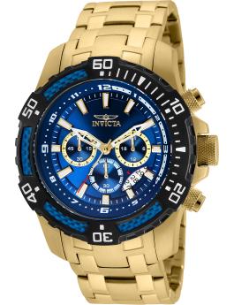 Invicta Pro Diver - SCUBA 24856 Reloj de Hombre - Movimiento de Cuarzo - Acero Inoxidable con Esfera Azul - 51 mm