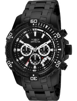 Invicta Pro Diver 24858 Reloj para Hombre - Movimiento de Cuarzo - Acero Inoxidable con Esfera Negra - 51 mm
