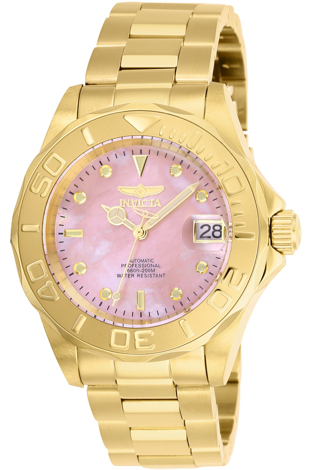 Orologio Invicta Pro Diver 47286 Uomo – Cassa 51mm Acciaio, Quadrante Rosa, Quarzo, Impermeabile 10 Bar