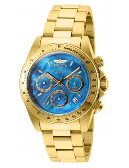 Invicta Speedway 28671 Damenuhr - Quarzwerk - Edelstahl mit blauem Zifferblatt - 39 mm