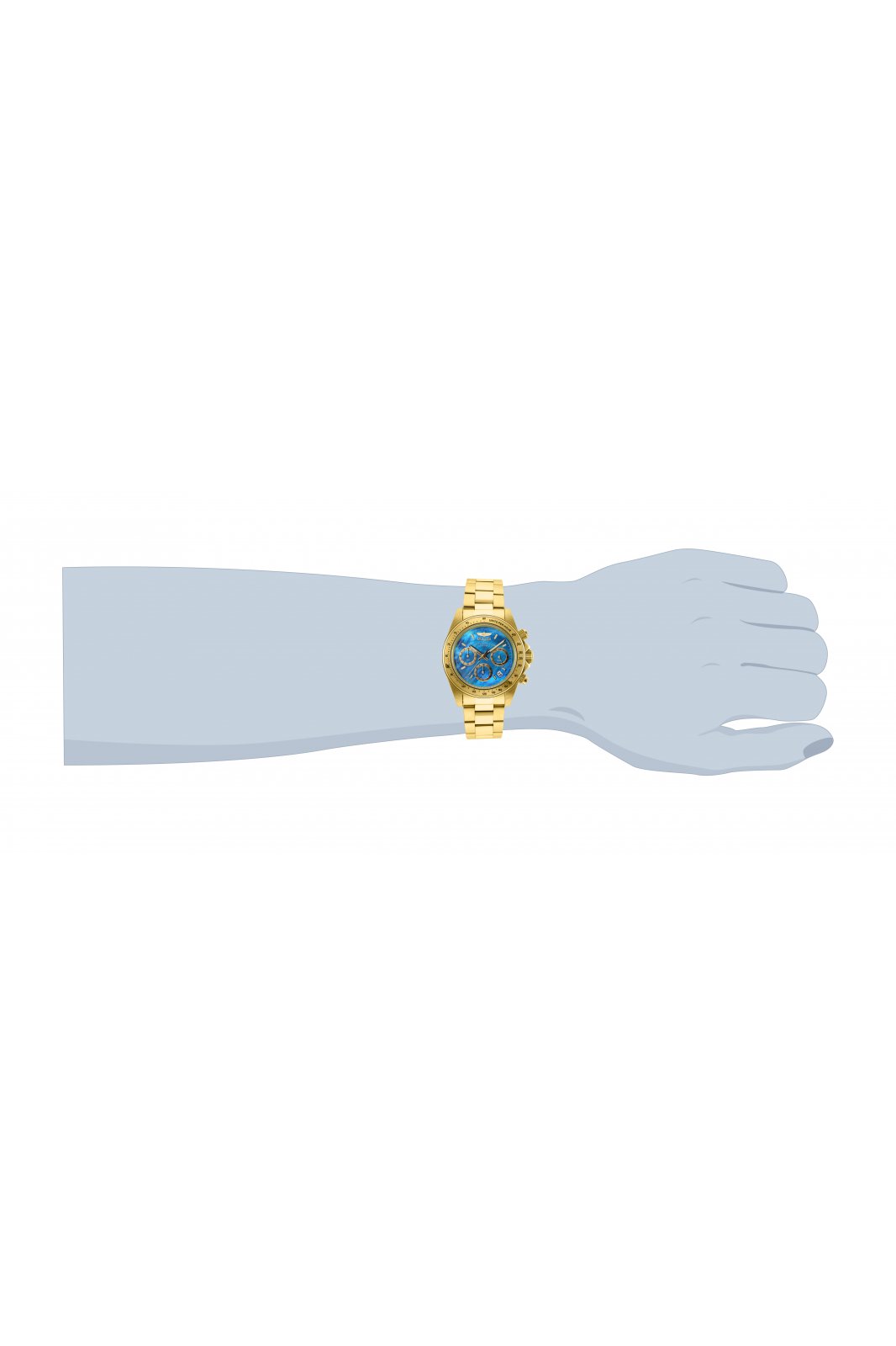 Invicta Speedway 28671 Damenuhr - Quarzwerk - Edelstahl mit blauem Zifferblatt - 39 mm