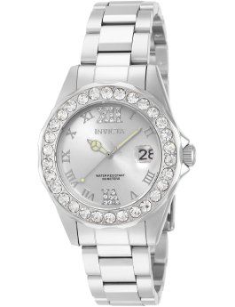 Invicta Pro Diver 15251 Women's Watch - Quartz Movement - Stainless Steel with Silver Dial - 38 mm