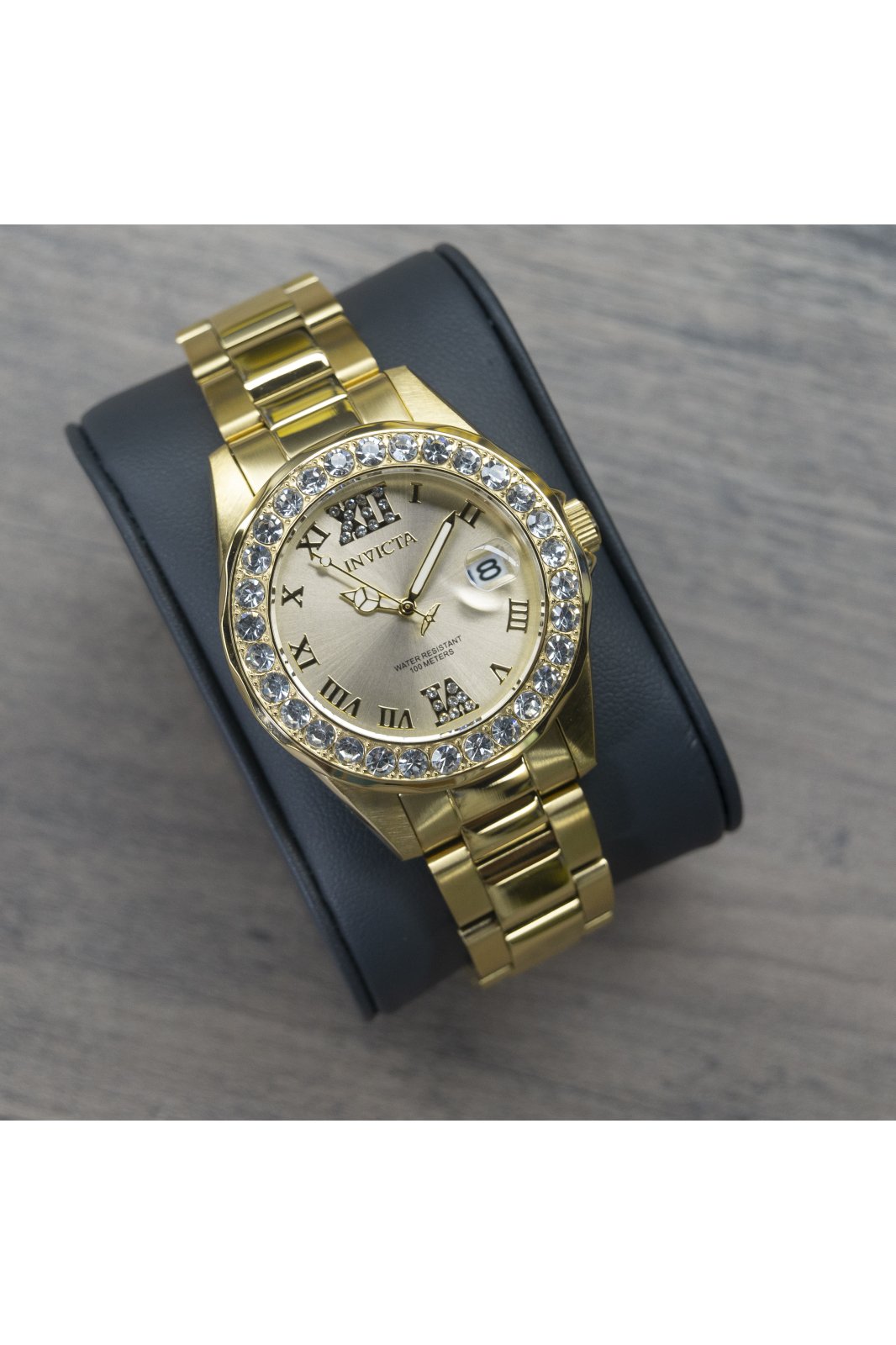 Invicta Pro Diver 15252 Women's Watch - Quartz Movement - Stainless Steel with Gold Dial - 38 mm