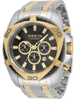 Invicta Bolt 34127 Relógio Masculino - Movimento de Quartzo - Aço Inoxidável com Mostrador Cinza - 50 mm