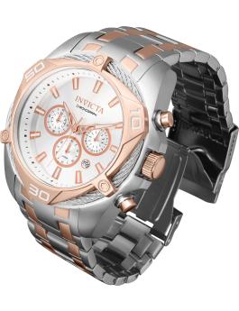 Invicta Bolt 34134 Relógio Masculino - Movimento de Quartzo - Aço Inoxidável com Mostrador Prateado - 50 mm