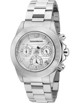 TechnoMarine Manta TM-219009 Reloj de Mujer - Movimiento de Cuarzo - Acero Inoxidable con Esfera Blanca - 38 mm