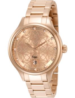 Invicta Angel 35826 Orologio da Donna - Movimento al Quarzo - Acciaio Inossidabile con Quadrante in Oro Rosa - 38 mm