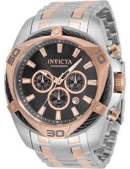 Invicta Bolt 34135 Relógio Masculino - Movimento de Quartzo - Aço Inoxidável com Mostrador Cinza - 50 mm