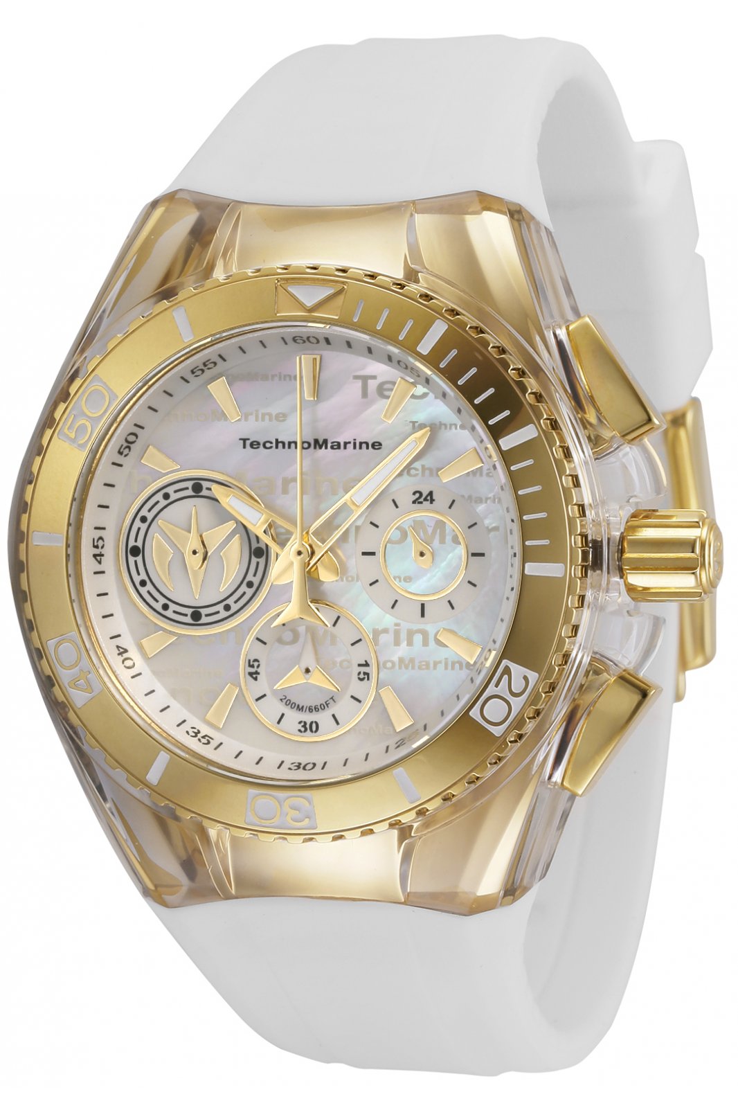 TechnoMarine Cruise TM-120028 Damenuhr - Quarzwerk - Edelstahl mit weißem Zifferblatt - 41 mm