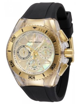 TechnoMarine Cruise TM-120030 Reloj de Mujer - Movimiento de Cuarzo - Acero Inoxidable con Esfera Negra - 41 mm