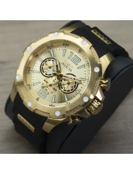 Invicta I-Force 19660 Relógio Masculino - Movimento de Quartzo - Aço Inoxidável com Mostrador Dourado - 50 mm