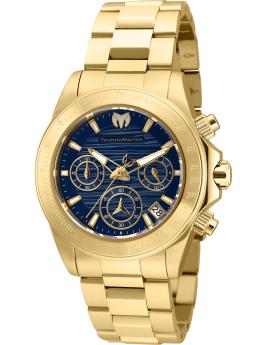 TechnoMarine Manta TM-219015 Reloj de Mujer - Movimiento de Cuarzo - Acero Inoxidable con Esfera Azul - 38 mm