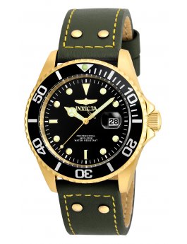 Invicta Pro Diver 22075 Men's Watch - Quartz Movement - Stainless Steel with Black Dial - 43 mm