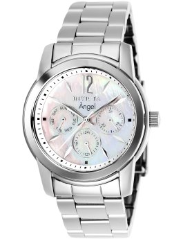 Invicta Angel 0463 Reloj de Mujer - Movimiento de Cuarzo - Acero Inoxidable con Esfera Plateada - 38 mm